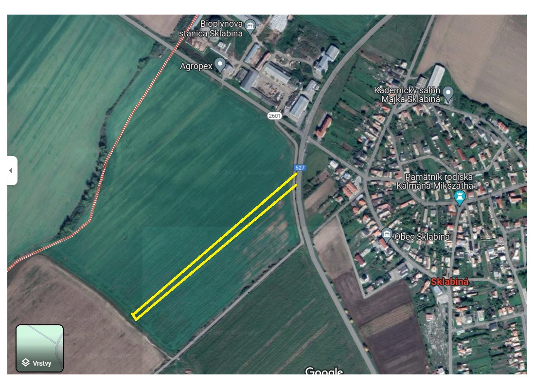 Pozemok - orná pôda na predaj v obci Sklabiná, Veľký Krtíš