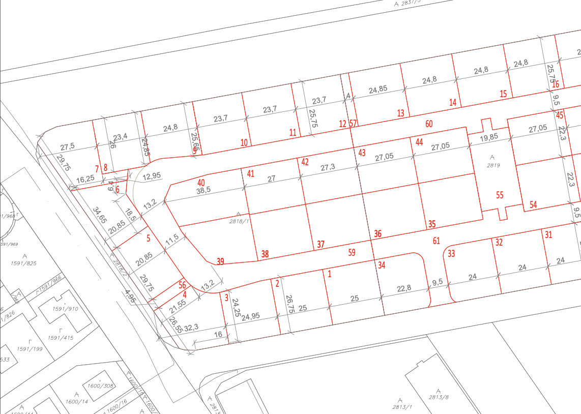 Stavebný pozemok 14 306 m² pre 18 rodinných domov – Chorvátsky Grob