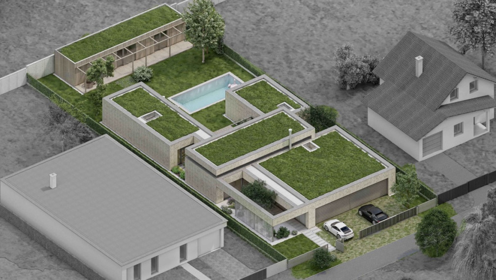 Stavebný pozemok s projektom (1271 m²) vo Veľkom Bieli