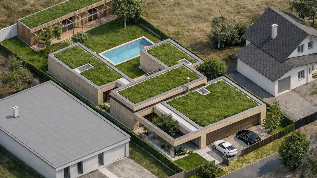 Stavebný pozemok s projektom (1271 m²) vo Veľkom Bieli