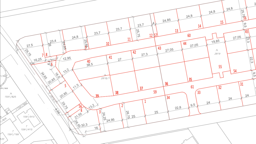 Stavebný pozemok 14 306 m² pre 18 rodinných domov – Chorvátsky Grob