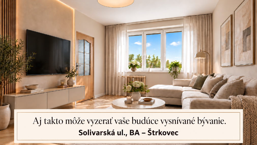 3-IZBOVÝ BYT S LOGGIOU NA ŠTRKOVCI | SOLIVARSKÁ ULICA | 61,5 m²