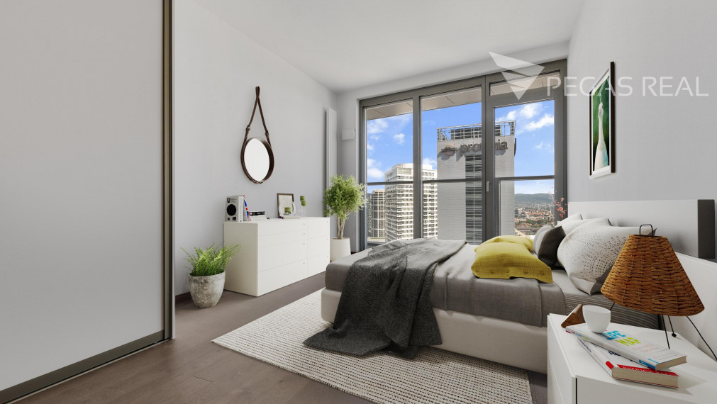 3 izbový byt v Eurovea Tower s 2x parkingom  na 24. poschodí  - VIDEO