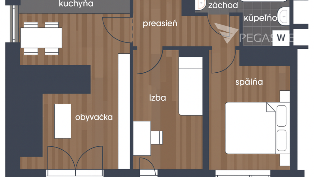 3-izbový byt s terasou v novostavbe – Rajka, Rákoczi utca (len 20 min od Bratislavy)