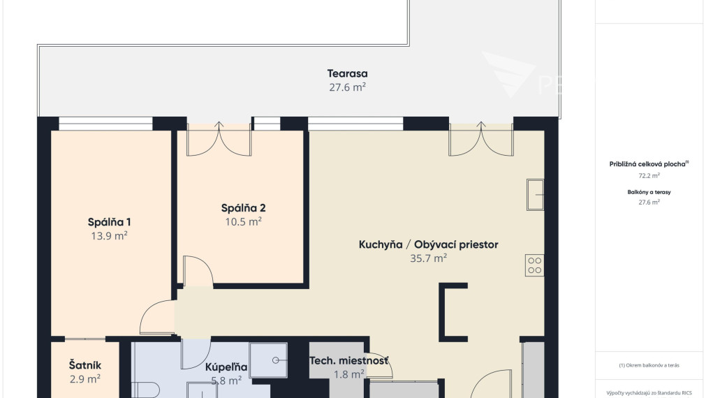 3-izbový byt s terasou na najvyššom poschodí v Ružinove v Bratislave - VIDEO