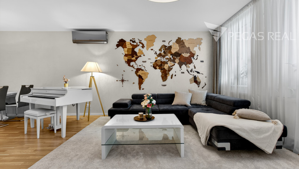 Prémiový veľkometrážny kompletne zariadený 3i byt s balkónom v Ružinove