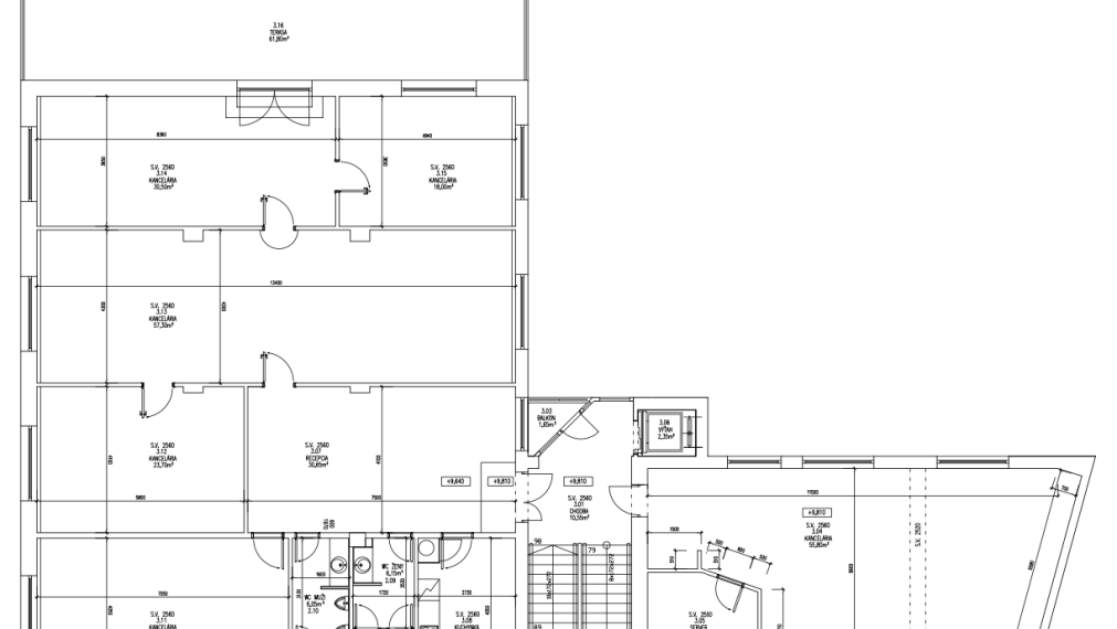 Kancelárske priestory v centre Bratislavy na Mýtnej  – 211m2 kancelárske priestory + 62m2 terasa
