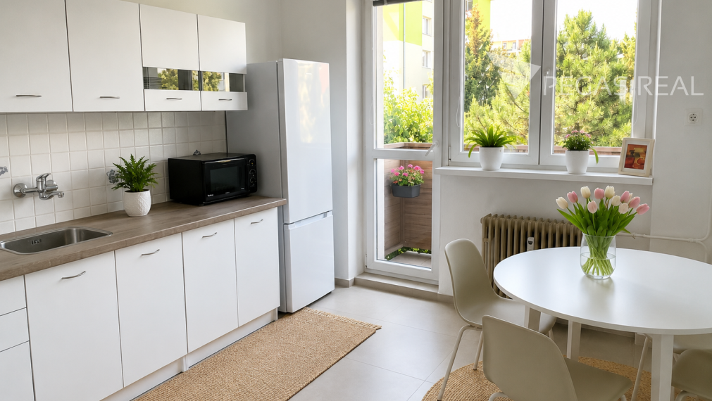 NA PRENÁJOM | Útulný a svetlý 2-izbový byt s 2 balkónmi v pokojnej zelenej lokalite – Krasňany