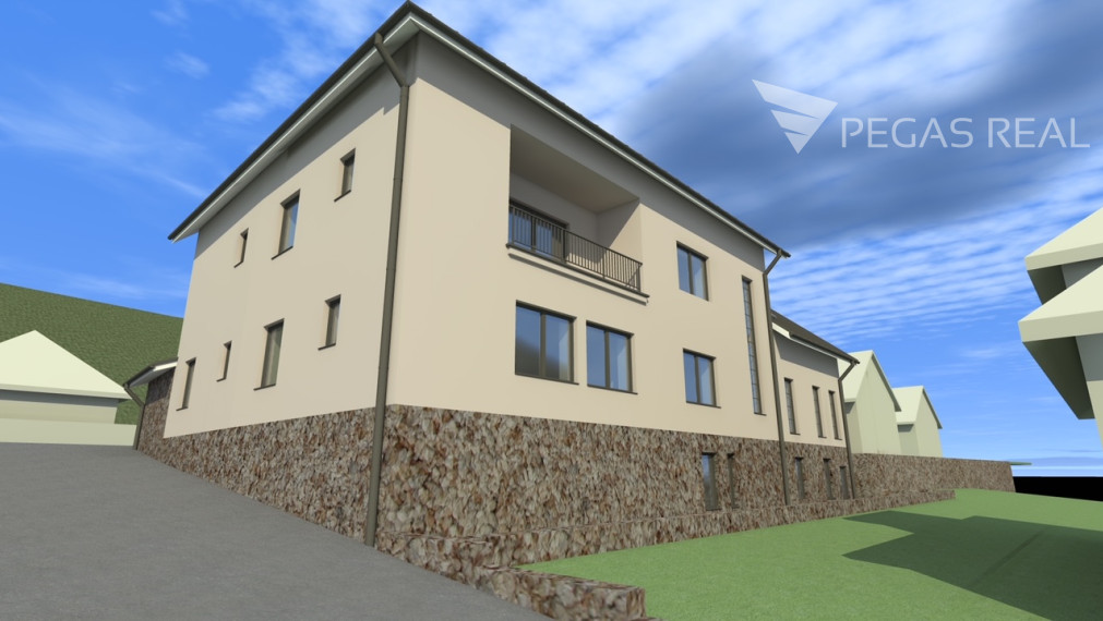 RODINNÝ DOM S VÝHĽADOM A PRÁVOPLATNÝM STAVEBNÝM POVOLENÍM NA 6 BYTOV – NOVÁ BAŇA