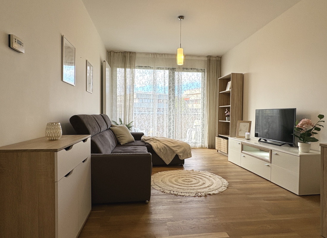 Slnečný, kompletne zariadený 3-izbový byt s balkónom v Cubicon Gardens