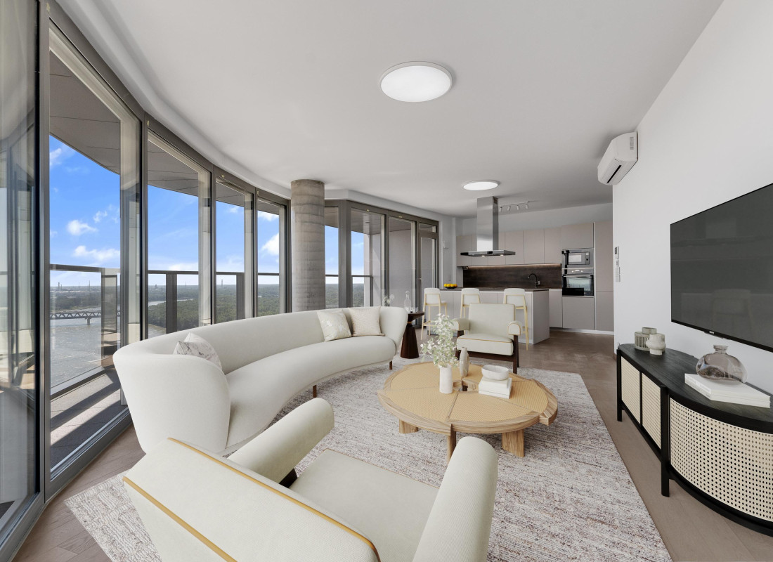 3 izbový byt v Eurovea Tower s 2x parkingom  na 24. poschodí  - VIDEO