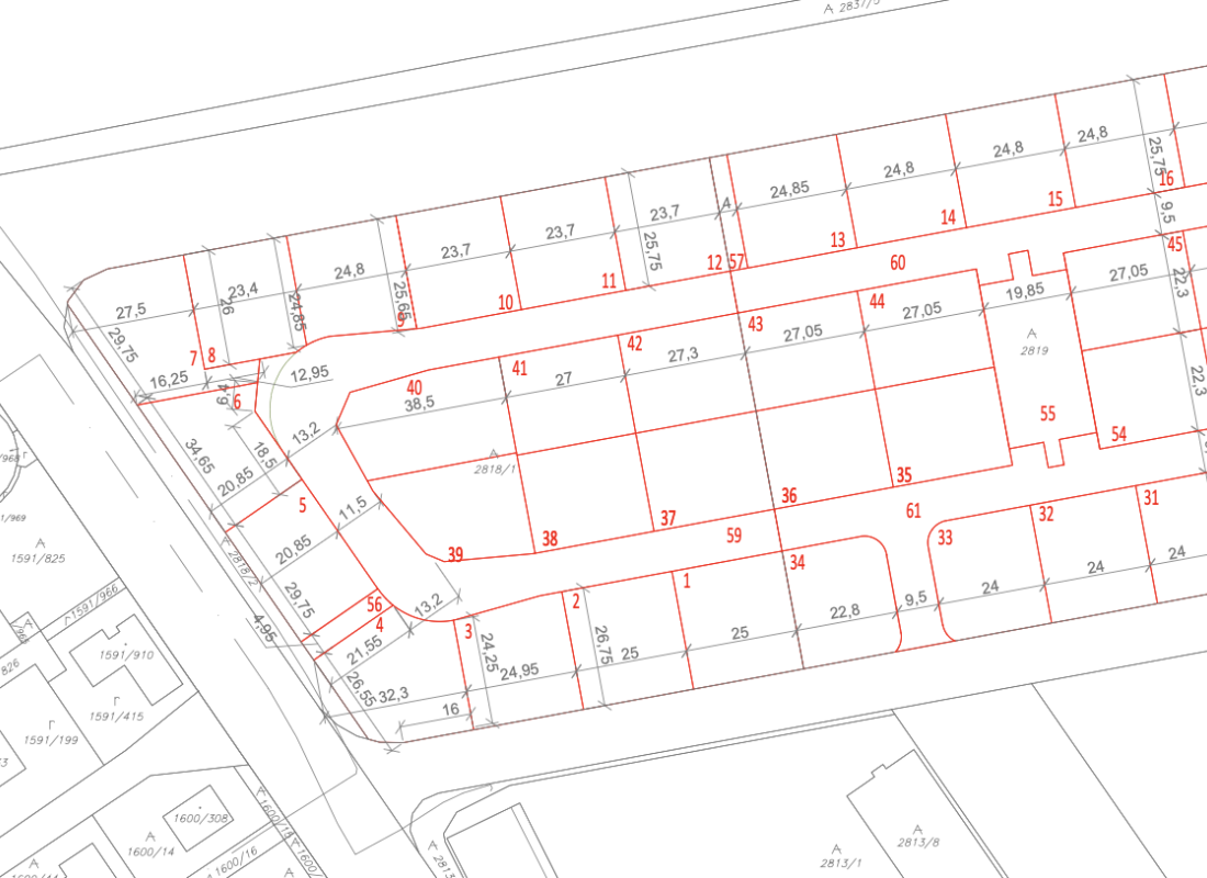 Stavebný pozemok 14 306 m² pre 18 rodinných domov – Chorvátsky Grob